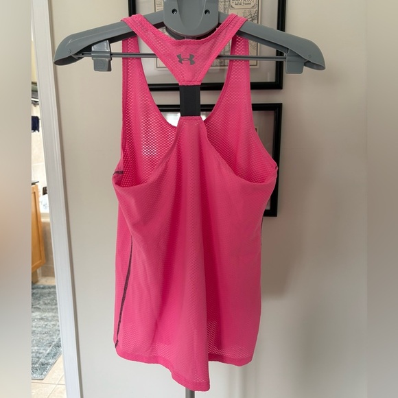 Pink Under Armour Women's Racerback Tank Top, Size M - Picture 2 of 4